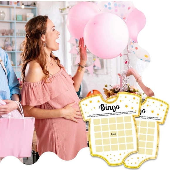 Baby Shower Bingo Cards, Yellow Gold - Picture 4 of 5